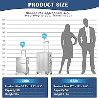 Amazon.com | DOMINOX All Aluminum Carry On Luggage Hard Shell